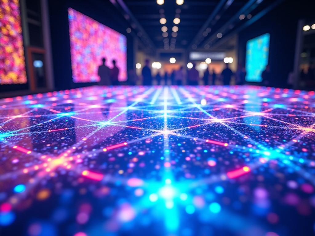A breathtaking interactive LED art installation lighting up an event hall